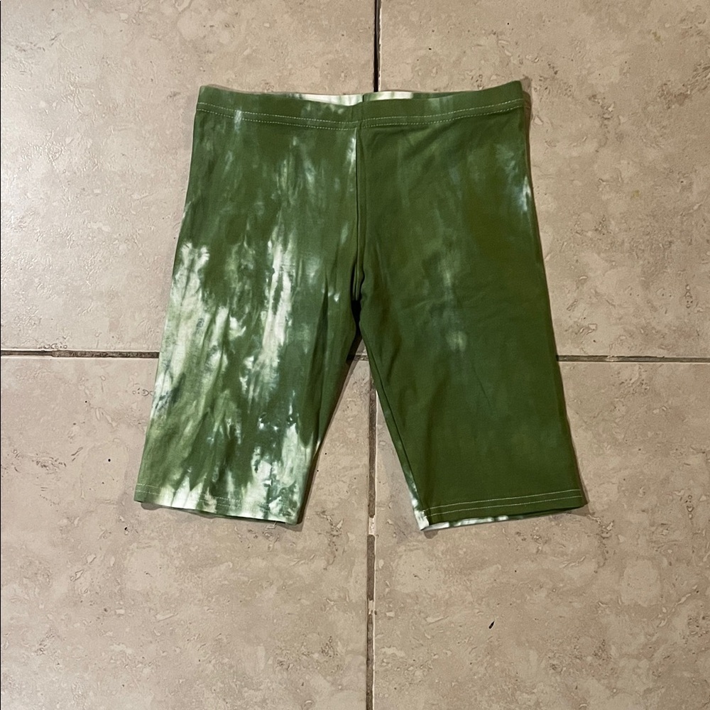 Green Tie-Dye  Shorts